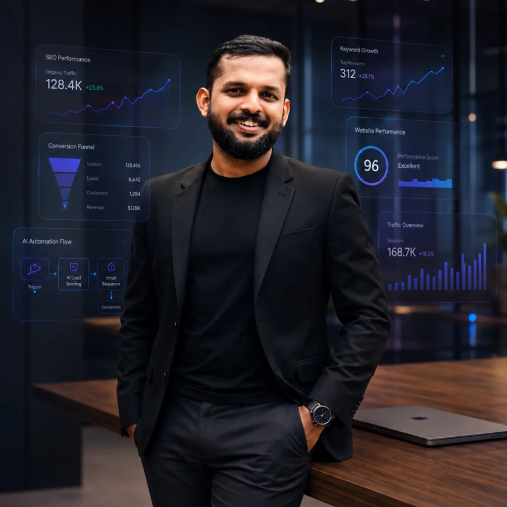 Prem Shravan — Best Digital Marketer in Kannur, modern digital workspace